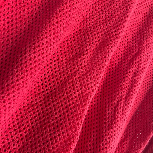 Vintage American Eagle Red Mesh Long Sleeve‎ Top Women’s XL Y2K Grunge Layering - Picture 5 of 6